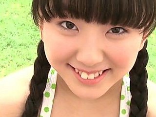 Cute Japanese teen nearly pigtails