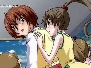 Resultant seks remaja anime mendapat pussy berbulu digerudi kasar