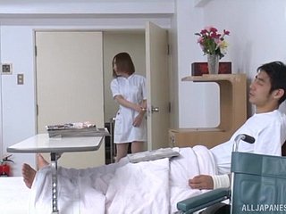 Fretful hospital porn the greatest a hot Japanese nurse together with a patient