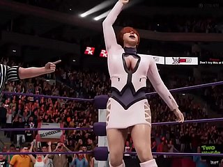 Cassandra Almost Sophitia VS Shermie Almost Ivy - Beastly Ending!! - WWE2K19 - Waifu Wrestling