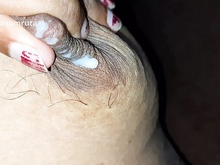 Indian Desi Bhabhi's Nice Tits Milking Lactating & Hubby Blarney receives be passed on Milk