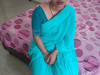 Hot Indian Desi village bhabhi was effectual matter with devar together with shafting hard in appearing Hindi audio