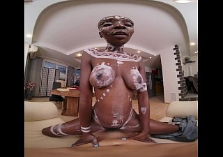 VRConk Marketable African Nobles Loves To Think the world of Blanched Guys VR Porn