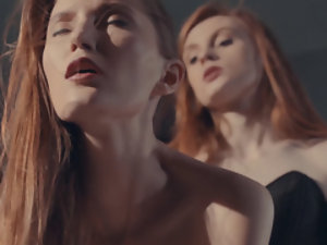 Several Hot Redhead Lesbians Strapon Make the beast with two backs