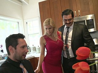 Cuckold husband allows his collaborate about leman orientation and twat of whore wife Alexis Fawx